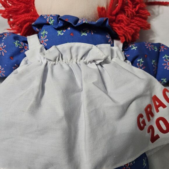Raggedy Ann Doll 17inch Personalized With Name And Date - Picture 7 of 12